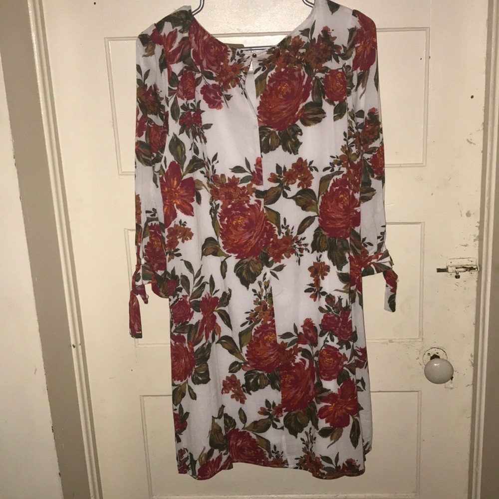 Red Floral Tunic